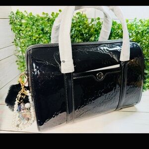 Michael Kors Glossy Black Satchel